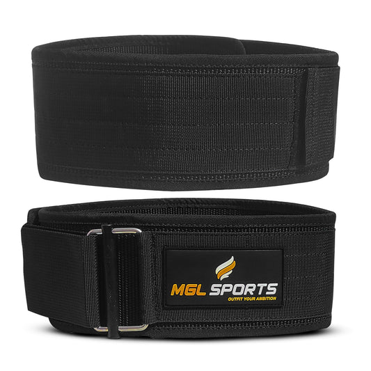 MGL Sports Nylon Self-Locking Weightlifting Belt – Secure Fit, Maximum Support