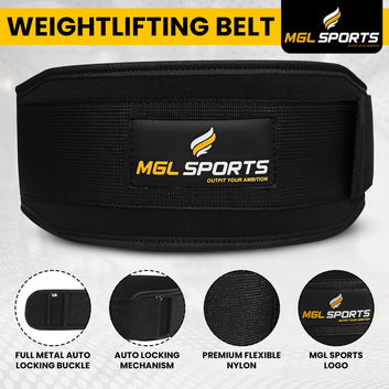 MGL Sports Neoprene Weightlifting Belt – Comfort & Support for Every Lift