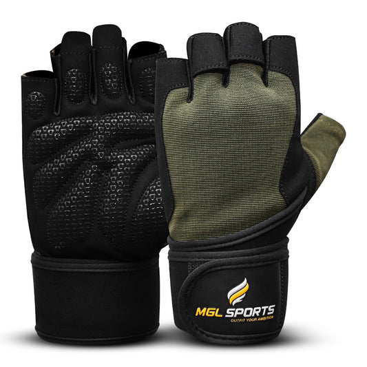 MGL Sports Weight Lifting Gloves – Black & Green Edition